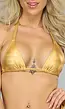 Unpadded Gouden Metallic Triangel Bikinitop