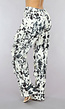 Tall Zwart/Witte Gevlekte Utility Broek