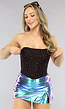 Zwarte Glitter Korset Top