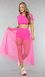 Fuchsia Festival Two Piece met Parels