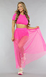 Fuchsia Festival Two Piece met Parels