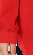 Rode Jeans Blouse met Scheuren