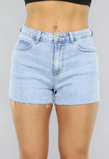 OP=OP.33.NL Lichtblauwe Denim Short met Stretch