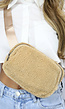 Faux Fur Beige Fanny Pack