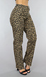 Straight Leg Jeans met Panterprint
