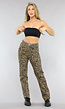 Straight Leg Jeans met Panterprint