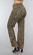 Straight Leg Jeans met Panterprint