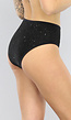Zwarte Glitter High Waist Bikinislip