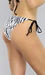 Tanga Bikinibroekje met Zebraprint en Strikdetail