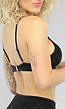Zwarte Glitter Triangel Bikini Top met Cutout