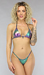 Unpadded Holografische Triangel Bikini Top