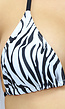Triangel Bikini Top met Zebraprint en Uitneembare Pads
