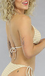 Beige Wavy Bikini Set met Rokje