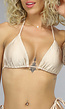Glimmend Beige Triangel Bikini Topje