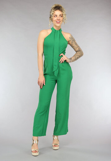 OP=OP.AV.05 Groene Wide Leg Jumpsuit