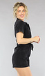 Zwarte Denim Playsuit met Ceintuur