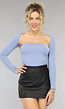 Stretchy Strapless Top met Bolero in Lichtblauw