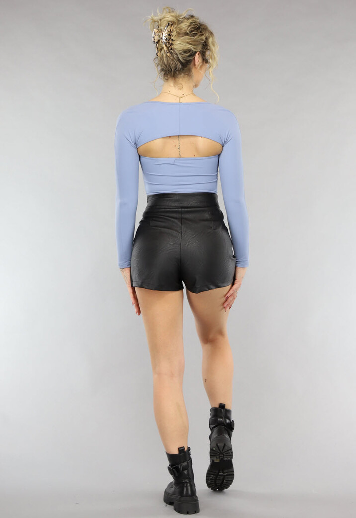 Stretchy Strapless Top met Bolero in Lichtblauw