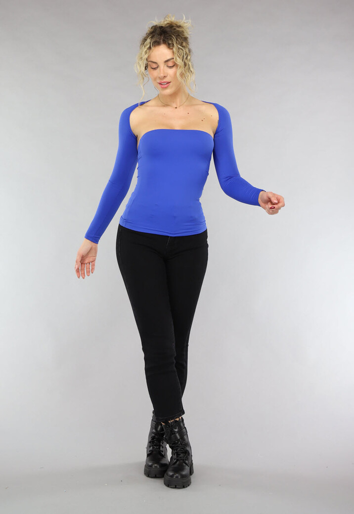 Bandeau Top met Bolero in Kobalt Blauw