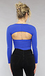 Bandeau Top met Bolero in Kobalt Blauw