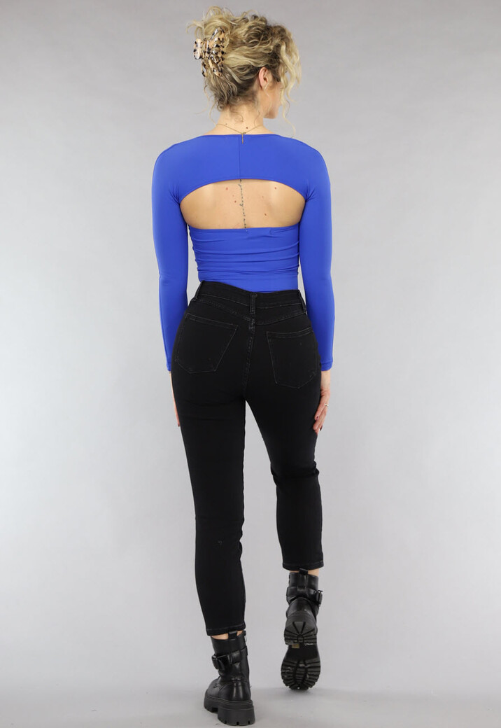 Bandeau Top met Bolero in Kobalt Blauw