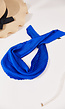 Kobalt Blauw Sjaaltje met Rib