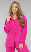 Fuchsia Plissé Blouse met Broek