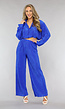 Blauwe Rib Co Ord Set