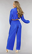 Blauwe Rib Co Ord Set