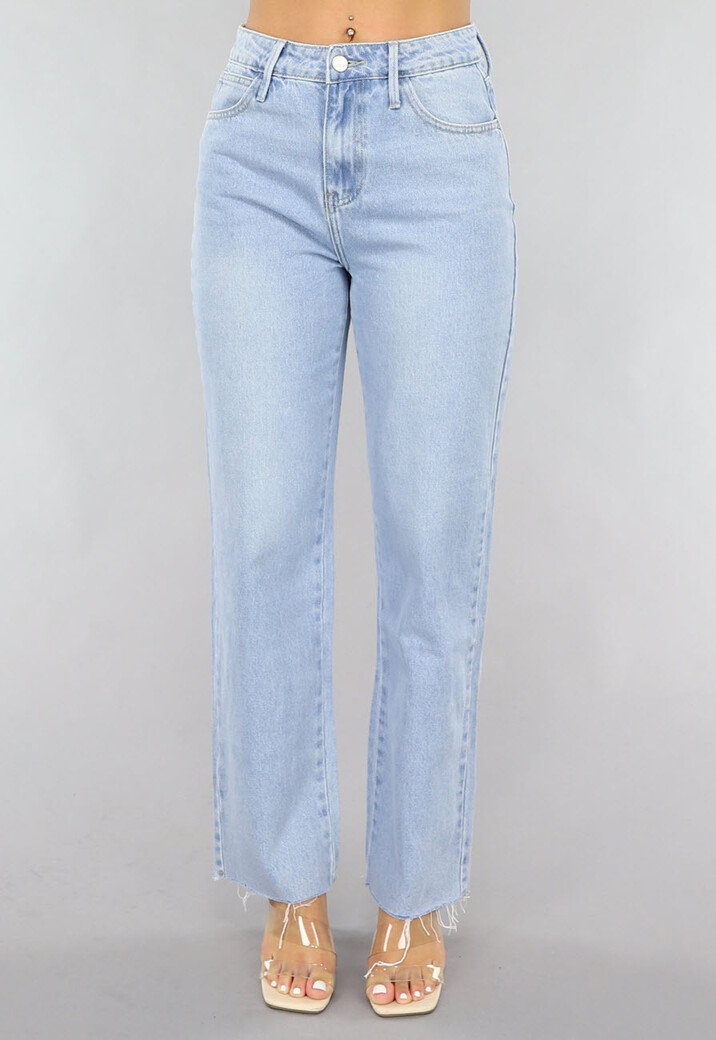 Lichtblauwe Relaxed Fit Straight Leg Jeans