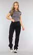 Zwarte Lange Straight Leg Tall Jeans met Stretch