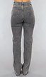 Grijze Straight Leg Jeans met Stretch