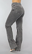 Tall Grijze Straight Leg Jeans met Stretch