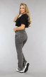 Tall Grijze Straight Leg Jeans met Stretch