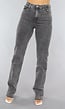 Grijze Straight Leg Jeans met Stretch