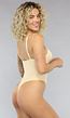 Corrigerende Body met Kanten Detail in Nude