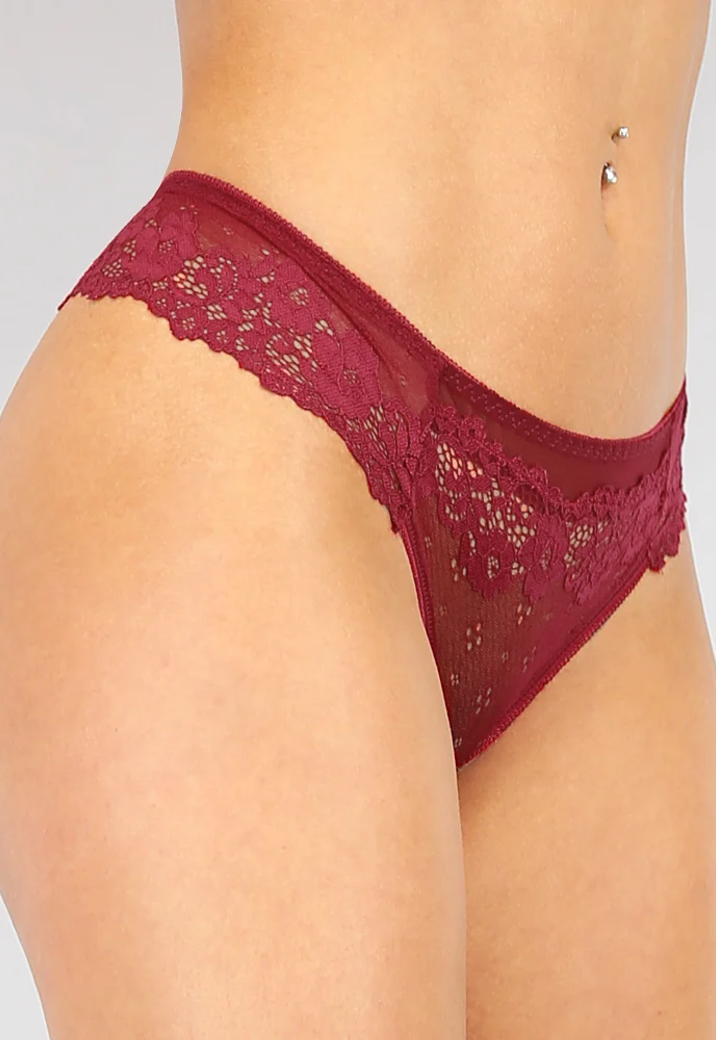 Rode Mesh String met Kanten Details