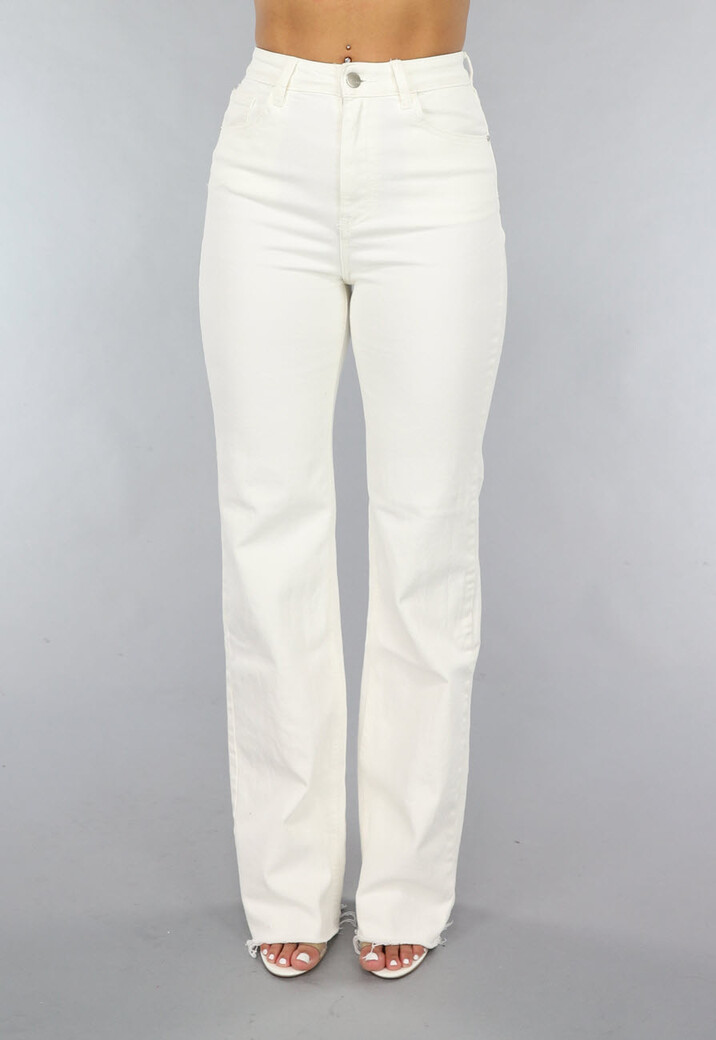 Wide Leg Jeans in Gebroken Wit