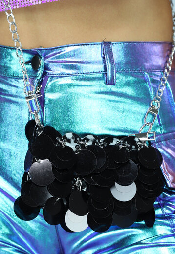 Zwart Crossbody Pailletten Tasje