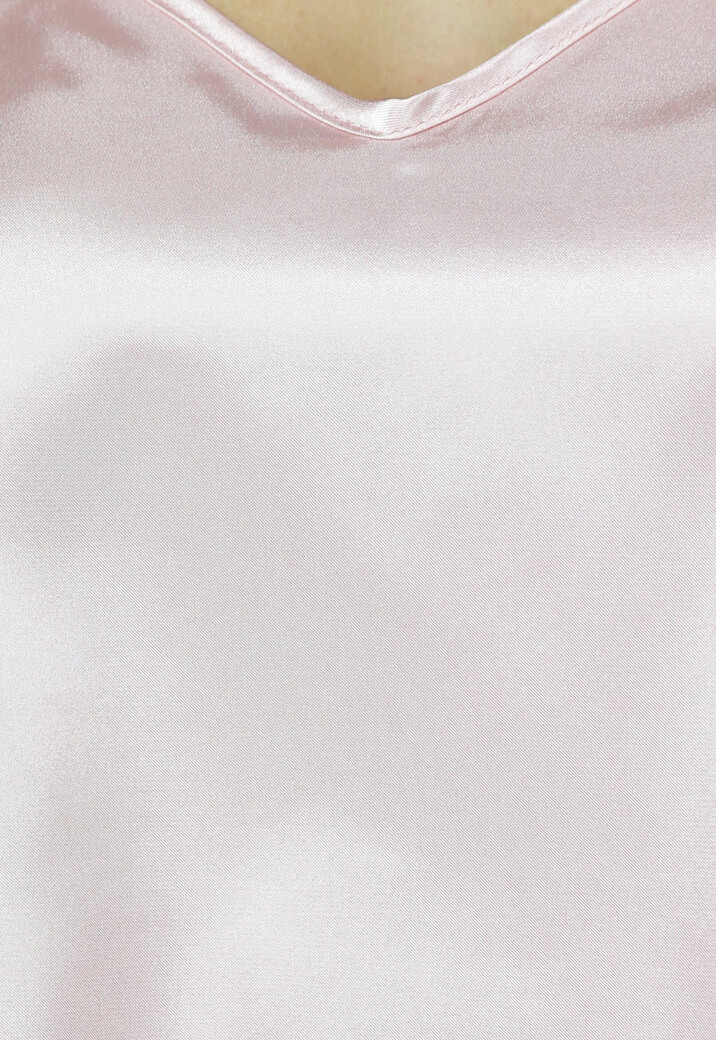 Dubbele Zwarte en Roze Satin Pyjama Set