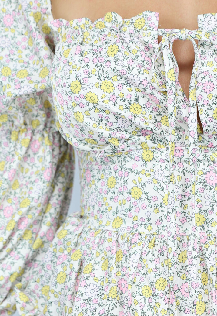 Layered Longsleeve Zomerjurkje met Bloemenprint