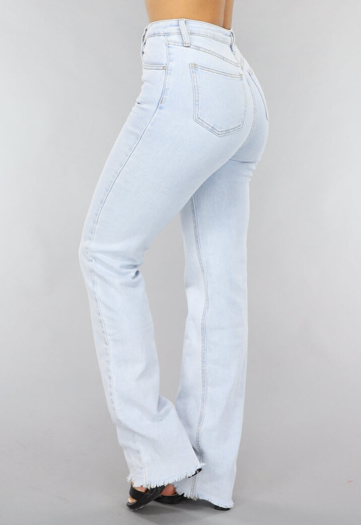 Rechte Tall Jeans met Stretch in Lichtblauw