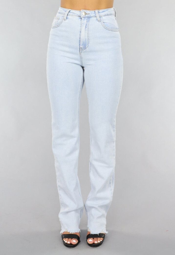 Rechte Tall Jeans met Stretch in Lichtblauw