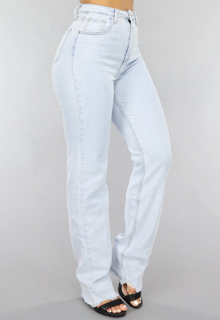 Rechte Tall Jeans met Stretch in Lichtblauw
