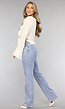 Blauwe Tall Destroyed Straight Leg Jeans