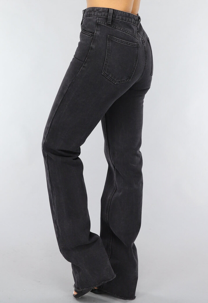 Zwarte Tall Spijkerbroek met Rechte Pijpen