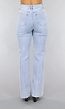 Lichtblauwe Denim Jeans met Kniescheuren