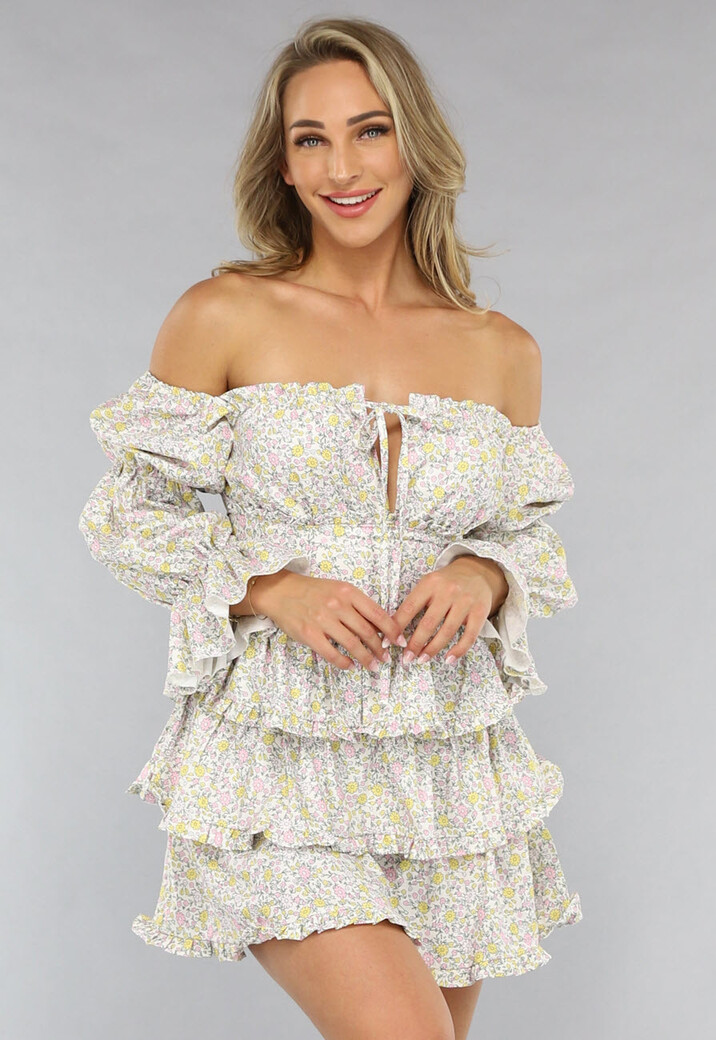 Layered Longsleeve Zomerjurkje met Bloemenprint