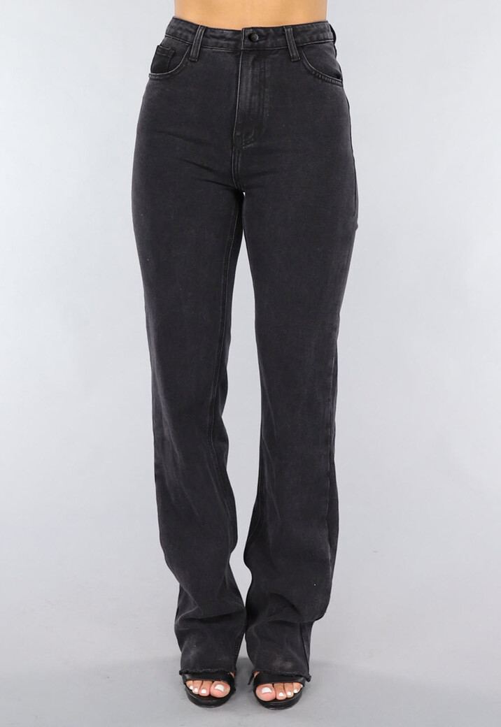 Zwarte Tall Spijkerbroek met Rechte Pijpen