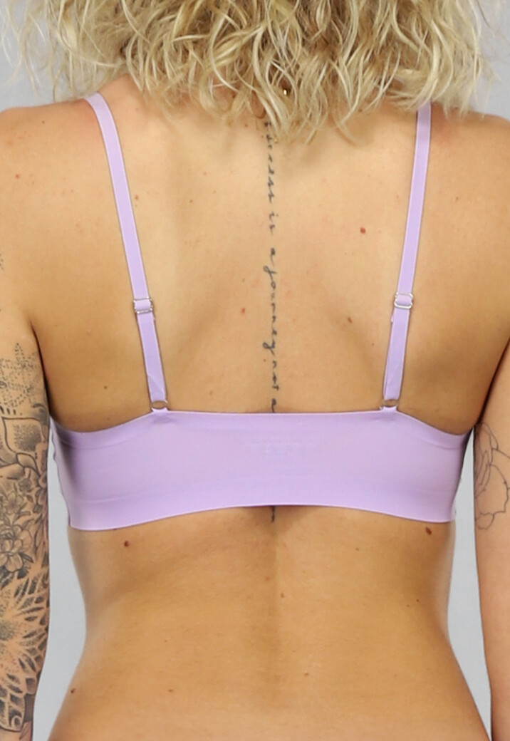 Lila Naadloze BH met Uitneembare Pads